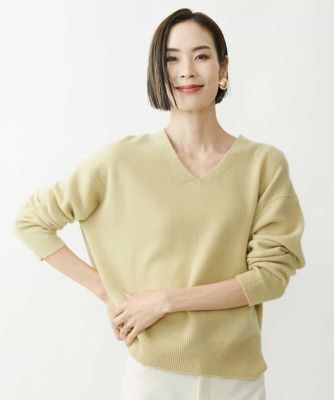 ＜MICHEL KLEIN (Women)＞［ドラマ着用］タスマニアラムウールＶネックニット