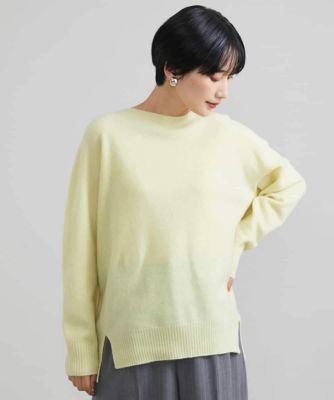 MICHEL KLEIN (Women)/ミッシェルクラン [定番素材]ホールガーメント(R)サイドスリットデザインニット