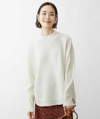 ＜MICHEL KLEIN (Women)＞ウールボトルネックサイドスリットニット（ＷＥＢ限定）