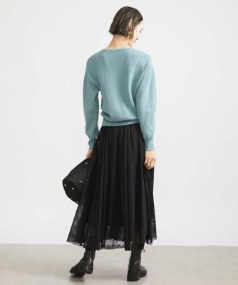 レーヨンナイロンＶネックニット