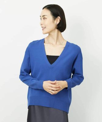 Vネックニットプルオーバー | MICHEL KLEIN (Women)/ミッシェルクラン