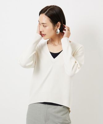 Vネックニットプルオーバー | MICHEL KLEIN (Women)/ミッシェルクラン