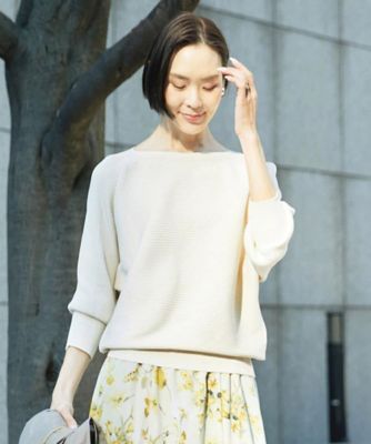 ＜MICHEL KLEIN (Women)＞［定番人気］ホールガーメント（Ｒ）ドルマンスリーブニット