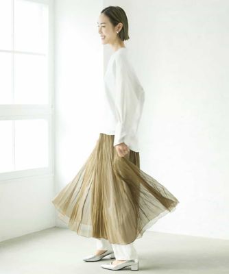 シャツ切り替えオーバーサイズＶネックニット