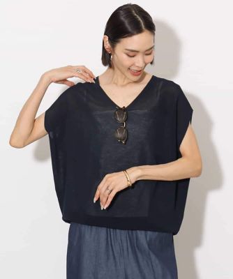 MICHEL KLEIN (Women)/ミッシェルクラン [ホールガーメント]コクーンVネックニット