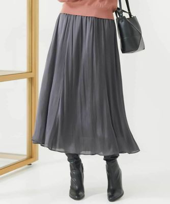 ミッシェルクラン（MICHEL ）/シャンブレーギャザースカート シャンブレーギャザースカート | MICHEL KLEIN (Women)/ミッシェル