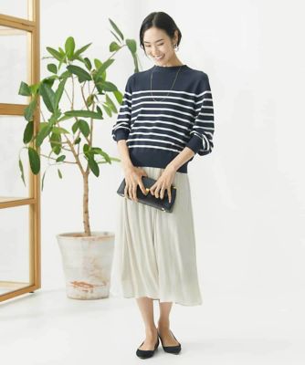 シャンブレーギャザースカート | MICHEL KLEIN (Women)/ミッシェル