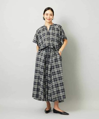 セットアップ対応］ギャザースカート シアーチェック柄 | MICHEL