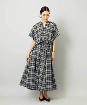 セットアップ対応］ギャザースカート シアーチェック柄 | MICHEL KLEIN