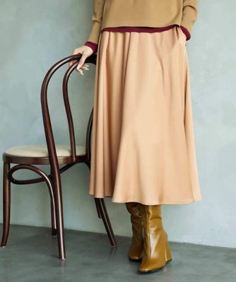 ＜MICHEL KLEIN (Women)＞サテンマーメードスカート