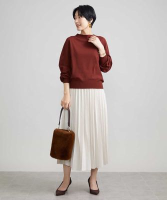 ［ドラマ着用］フェイクスエードプリーツスカート