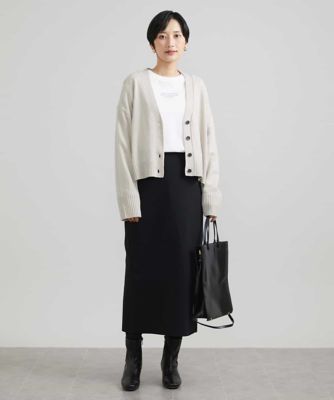 スポンディッシュポリニットタイトスカート（セットアップ対応）