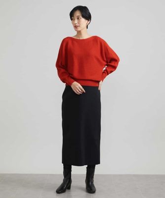 スポンディッシュポリニットタイトスカート（セットアップ対応）