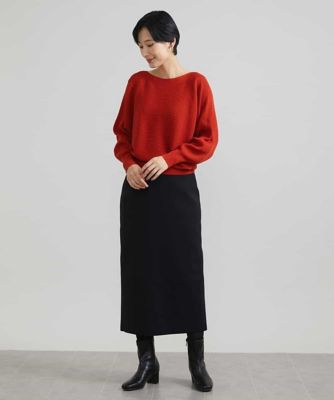 スポンディッシュポリニットタイトスカート（セットアップ対応）