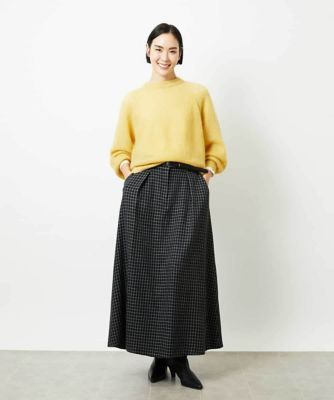 ミモレ丈チェック柄Aラインスカート | MICHEL KLEIN (Women