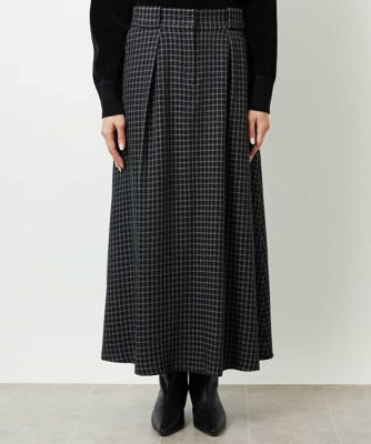 ミモレ丈チェック柄Aラインスカート | MICHEL KLEIN (Women