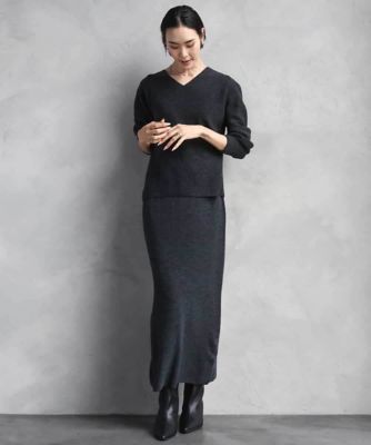 ミッシェルクラン（MICHEL ）/[セットアップ対応]ニットナロースカート セットアップ対応］ニットナロースカート | MICHEL KLEIN (Women