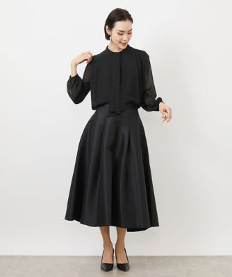 バックサテンボリュームスカート | MICHEL KLEIN (Women)/ミッシェル