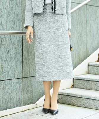 ＜MICHEL KLEIN (Women)＞［セットアップ対応］ファンシーツイードタイトスカート