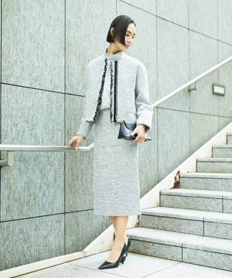 トゥモローランド★ロイヤルファンシーツイード タイトミディスカート ロイヤルファンシーツイード タイトミディスカート | maison