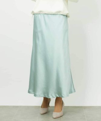 ＜MICHEL KLEIN (Women)＞［コージーボトム］ヴィンテージサテンスカート