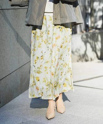 ＜MICHEL KLEIN (Women)＞フラワープリントセミマーメイドスカート