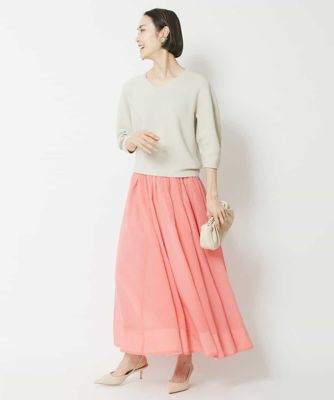 ナチュラルシアーロングスカート