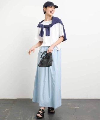 ［セットアップ対応］ストライプストレートスカート