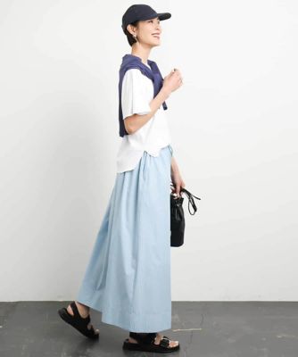 ［セットアップ対応］ストライプストレートスカート