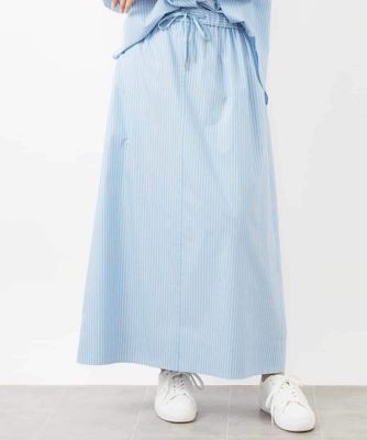 ［セットアップ対応］ストライプストレートスカート