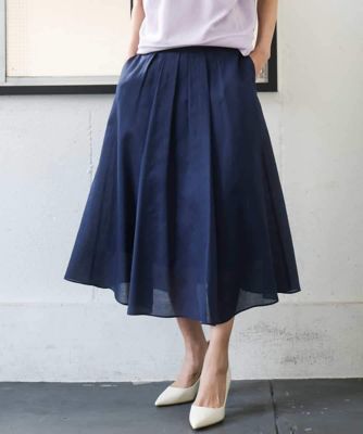 ＜MICHEL KLEIN (Women)＞［セットアップ対応］ライトワッフルタックフレアスカート