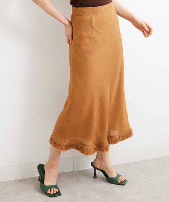 ＜MICHEL KLEIN (Women)＞フリンジマーメイドスカート