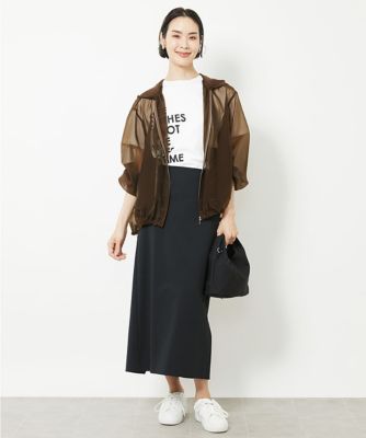 ストレッチポンチストレートスカート