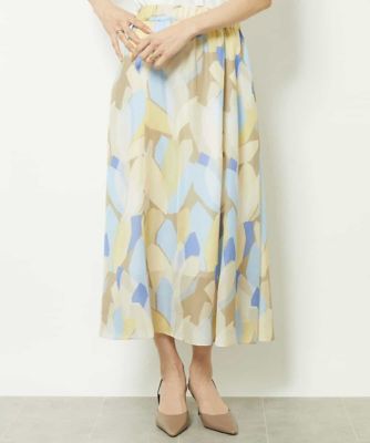 モザイクプリントフレアスカート | MICHEL KLEIN (Women)/ミッシェル