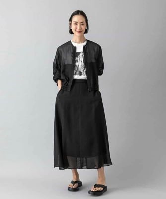 セットアップ対応］メッシュフレアスカート | MICHEL KLEIN (Women