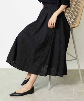 セットアップ対応］トリオシアーチェックフレアスカート