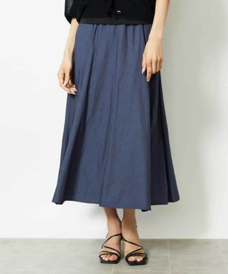 ＜MICHEL KLEIN (Women)＞シャンブレーデニムフレアスカート