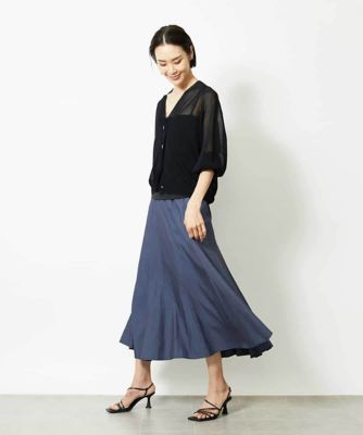 MADISONBLUE 2024ss ミモレフレアスカート　シャンブレー MI-MOLLET FLARE SK QUILTING | ALL | MADISONBLUE