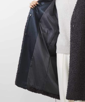ノーカラーボアコート | MICHEL KLEIN (Women)/ミッシェルクラン