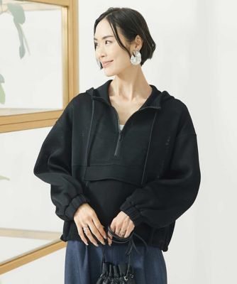 MICHEL KLEIN (Women)/ミッシェルクラン シアーメッシュダンボールアノラックパーカー