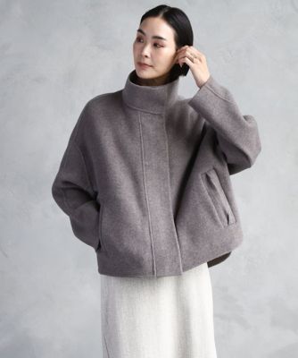 スタンドカラーショートコート | MICHEL KLEIN (Women)/ミッシェル