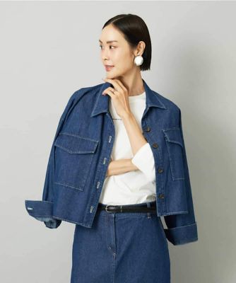 ＜MICHEL KLEIN (Women)＞［セットアップ対応］デニムダブルポケットブルゾン