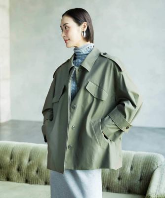 MICHEL KLEIN (Women)/ミッシェルクラン [セットアップ対応]ミリタリーカバーオール 36カーキ アウター【三越伊勢丹/公式】