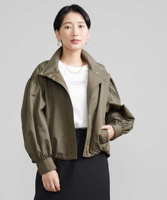 ［季節のかわりめに／撥水］ボリュームスリーブショートブルゾン