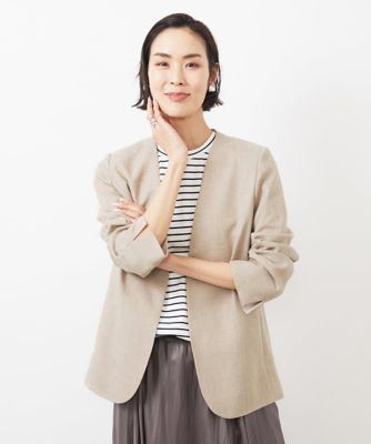 ノーカラーリラクシージャケット