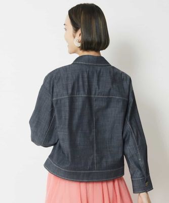 ［季節の変わりめに］デニムライクブルゾン