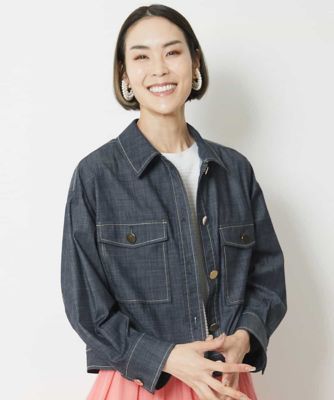 ［季節の変わりめに］デニムライクブルゾン