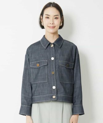 ［季節の変わりめに］デニムライクブルゾン