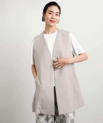 ＜MICHEL KLEIN (Women)＞ベルト付きノーカラージレ