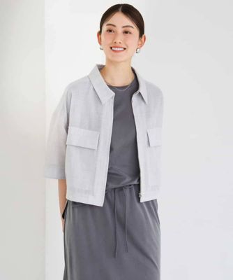 ＜MICHEL KLEIN (Women)＞シアーシャツブルゾン